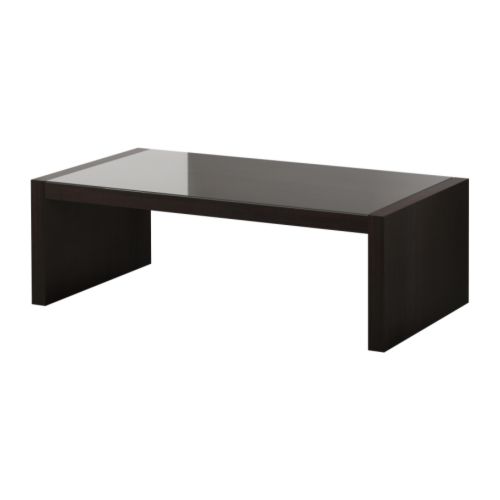 black glass coffee table